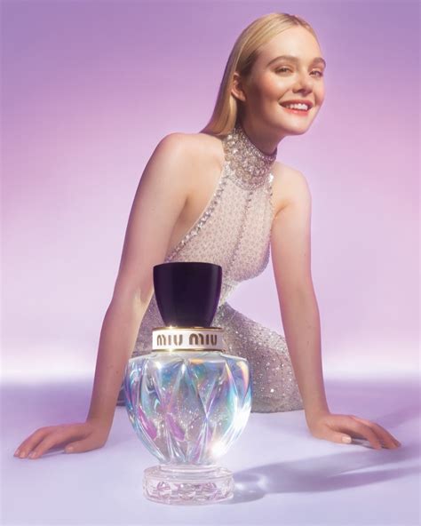 miu miu fragrance campaign|elle fanning perfume campaign.